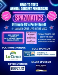 Head To Toe Fundraiser ft Spazmatics - Buck's Backyard