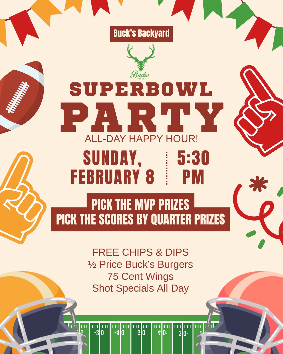 Superbowl Party - Buck's Backyard
