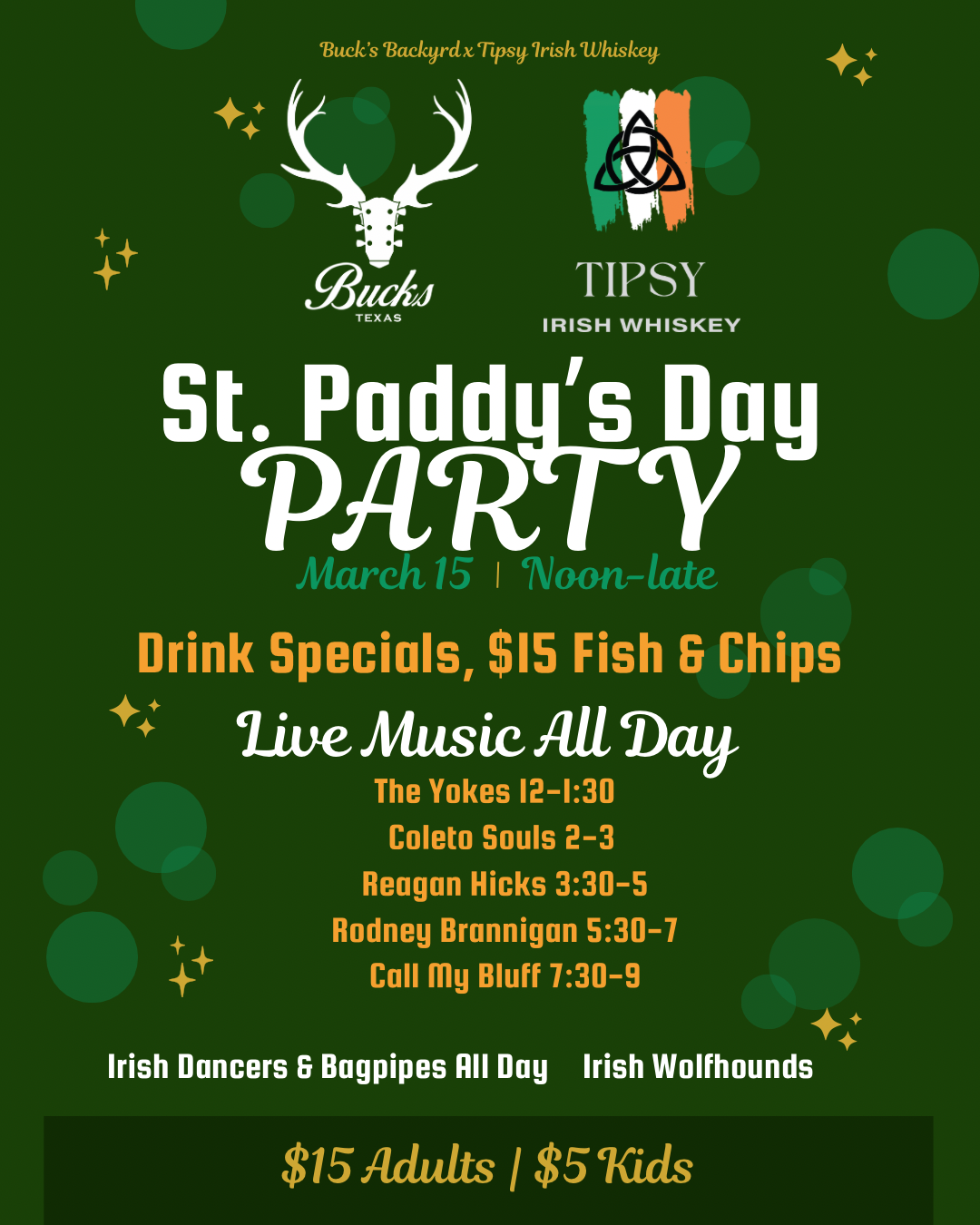 St Paddy's Party - Buck's Backyard