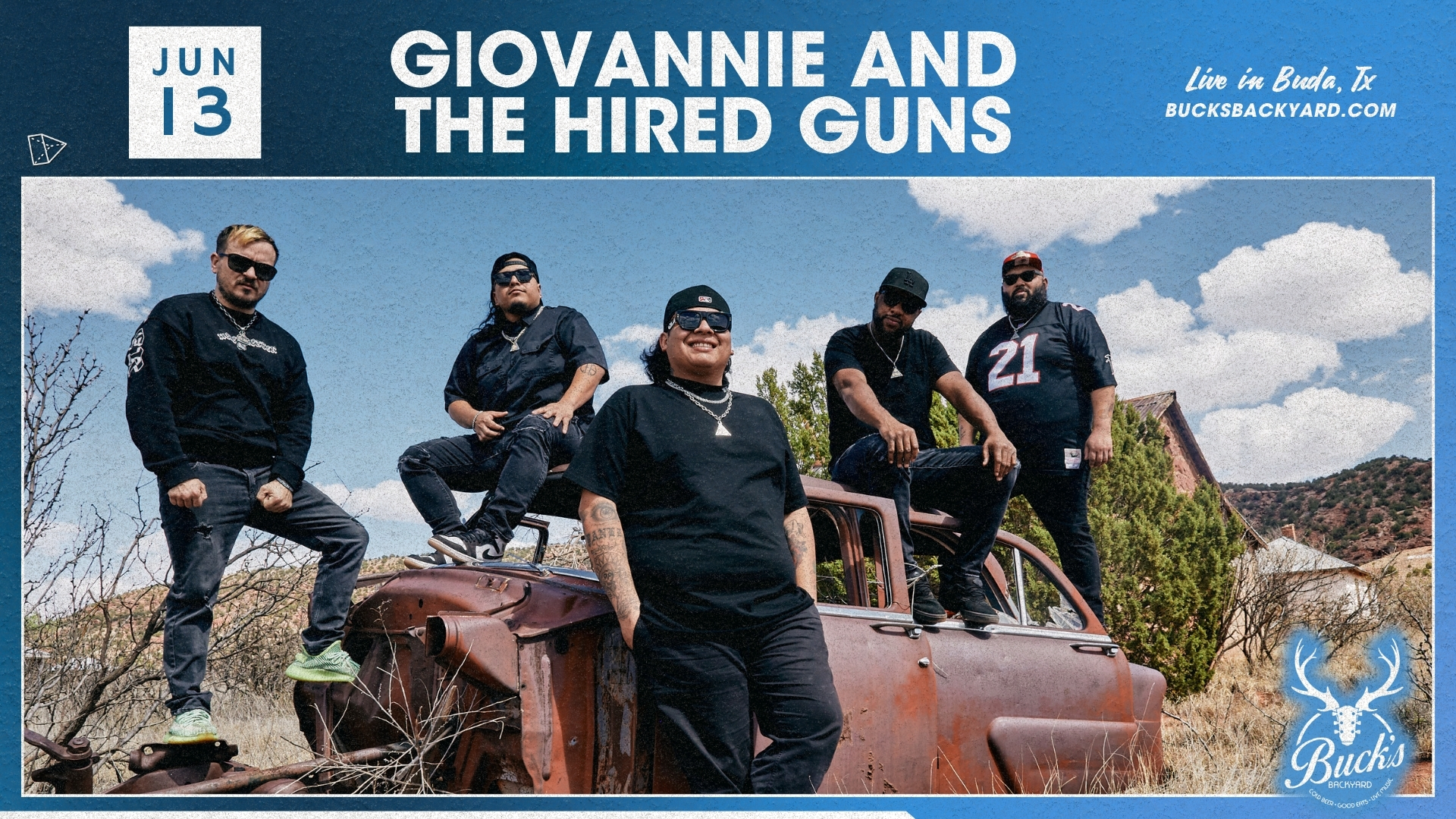 Giovannie and the hired guns show graphic to buy tickets