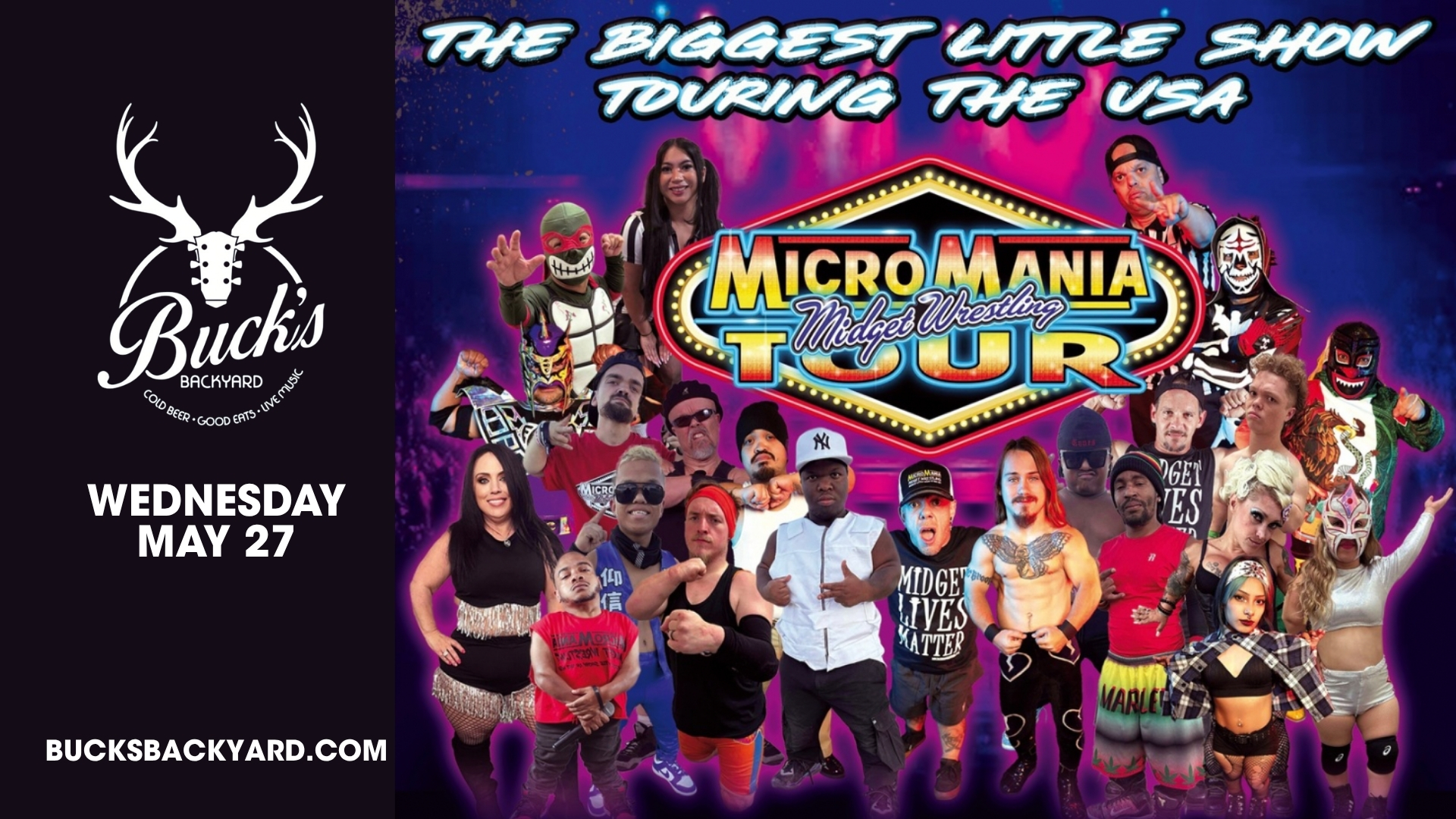 Midget Wrestling Live at Buck's Backyard graphic