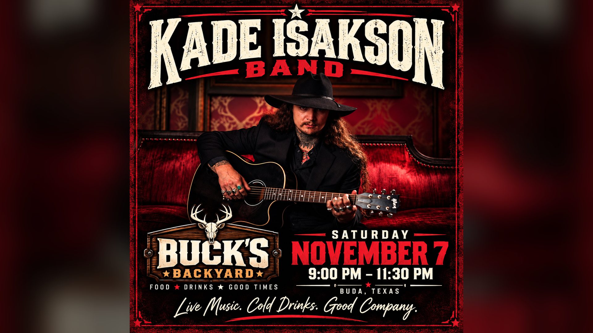 Kade Isakson live at Bucks Backyard